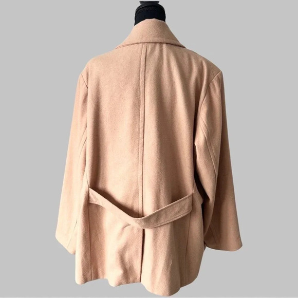 Old Navy Wool Blend Pea Coat in Tan - Picture 3 of 16